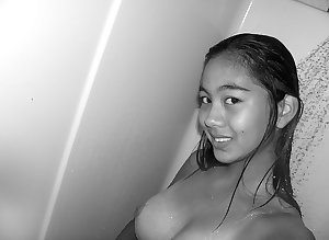 Asian Selfie in Shower
