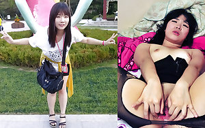 Super Cute Asian Dressed Undressed Before After Facials